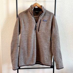 Patagonia Better Sweater 1/4 Zip Pullover Brown Heather Mens Medium